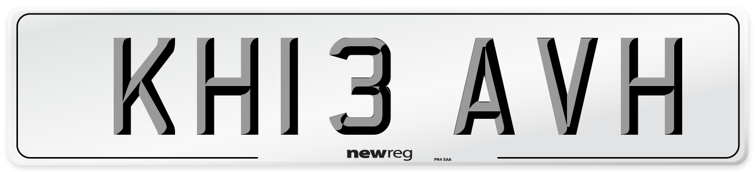 KH13 AVH Number Plate from New Reg
